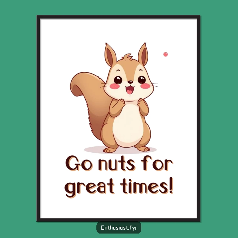 Free Printable Squirrel Cheer Wall Art: Energetic Downloadable Decor for Lively Spaces