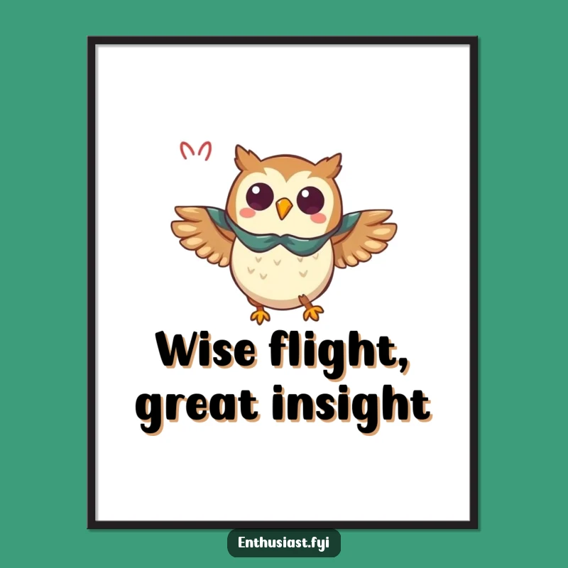 Free Printable Wall Art: Flying Owl Hero - Epic DIY Decor