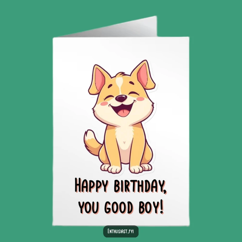 Free Printable Birthday Card: Joyful Dog Barking for a Wag-tastic Celebration