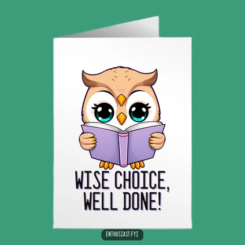 Free Printable Congrats Card: Studious Owl, Funny Academic, Downloadable Achievement Gift