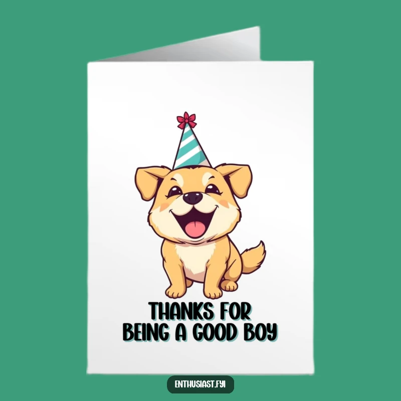 Free Printable Dog Party Thank You Card: Funny Downloadable Gift of Appreciation