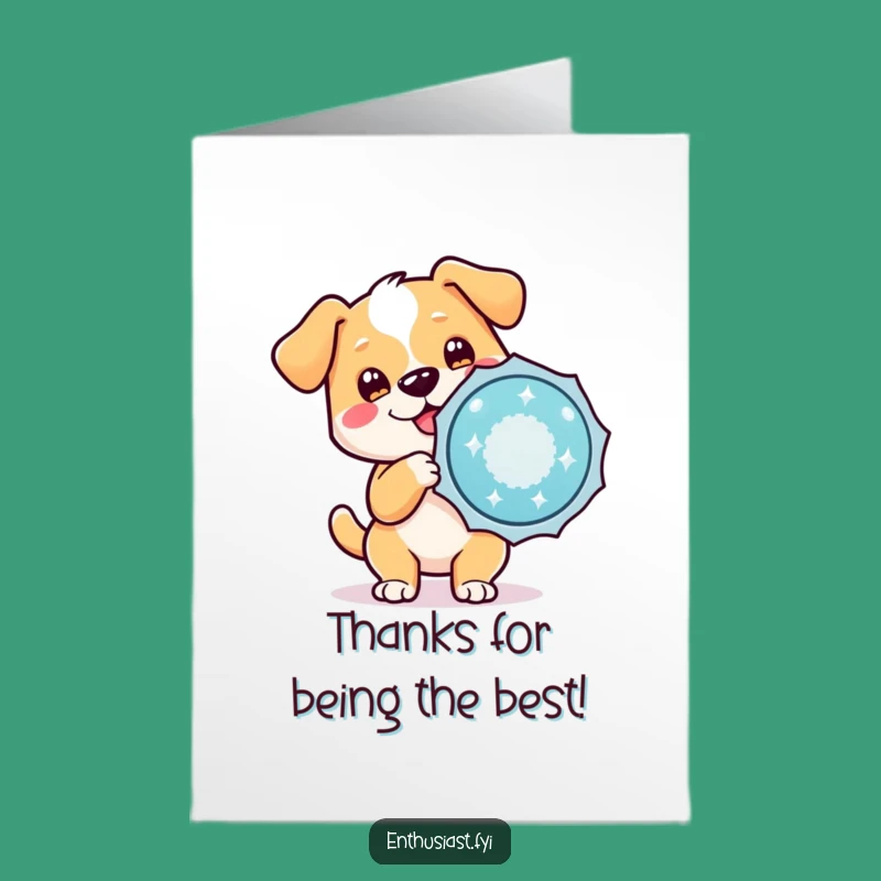 Free Printable Thank You Card: Dog's Sparkling Badge of Thanks