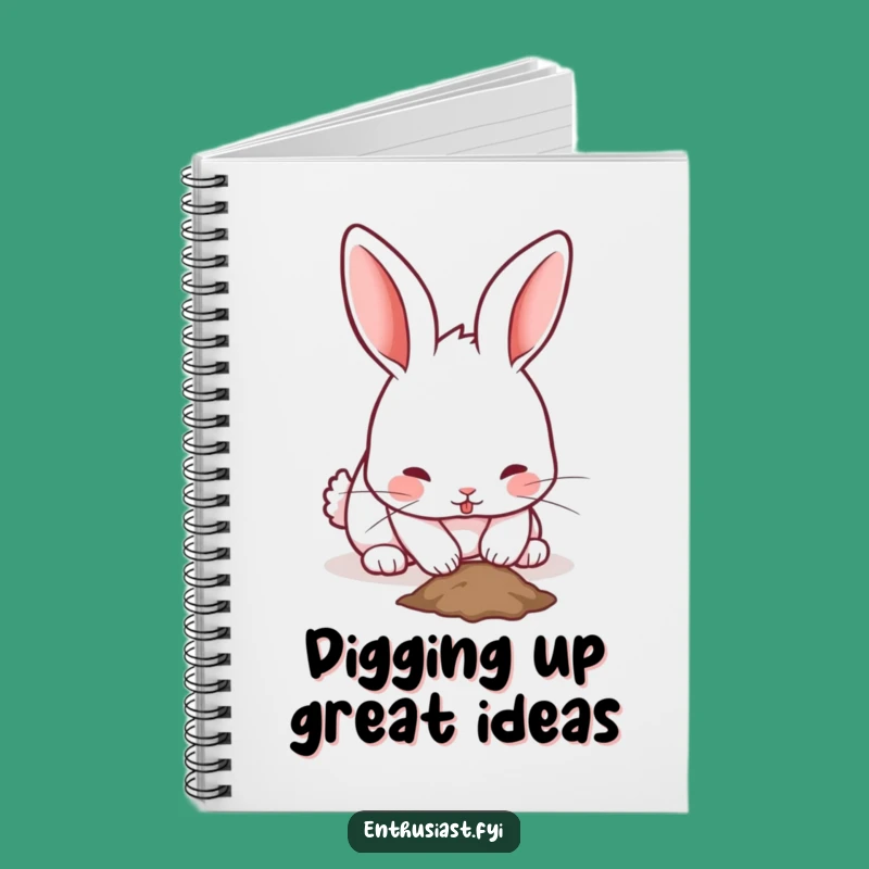 Funny Rabbit Notebook: Jot Down Ideas with a Digging Bunny, Perfect Gift