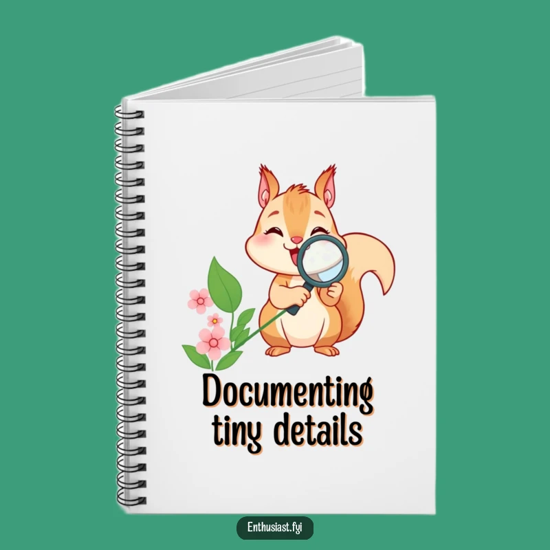 Funny Squirrel Magnifying Flower Notebook - Journal Your Hilarious Discoveries
