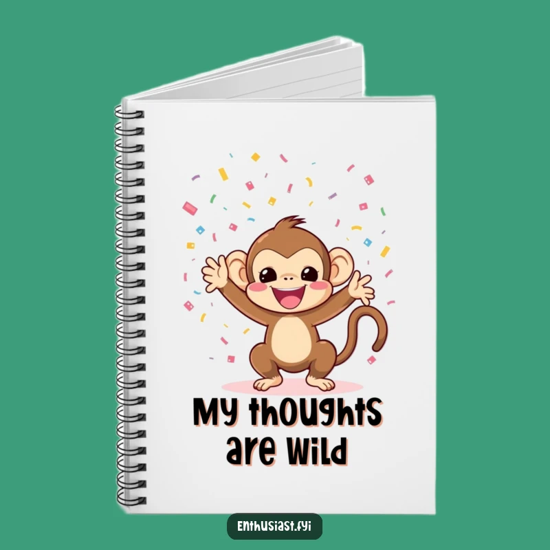 Funny Monkey Confetti Notebook: Jot Down Party Ideas with Flair!