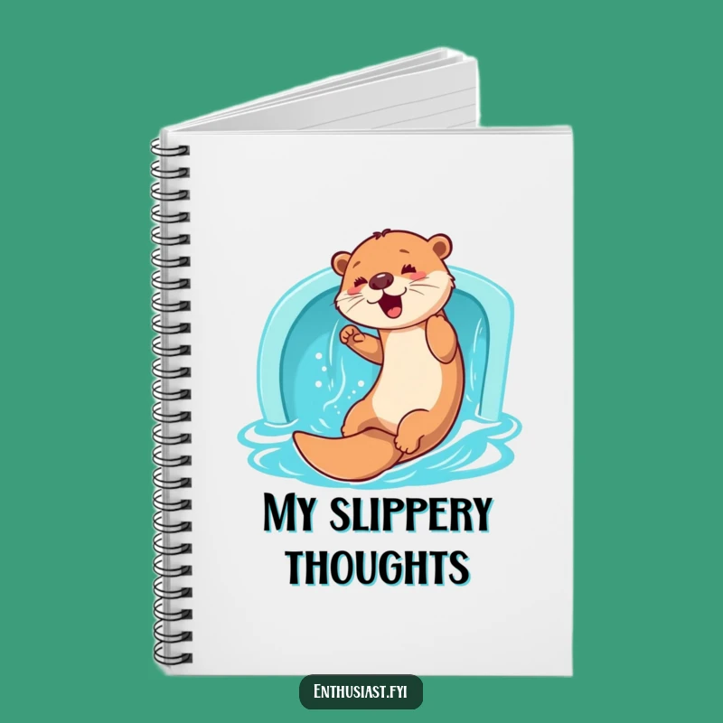 Funny Otter Slide Notebook: Enthusiastic Water Journal Gift