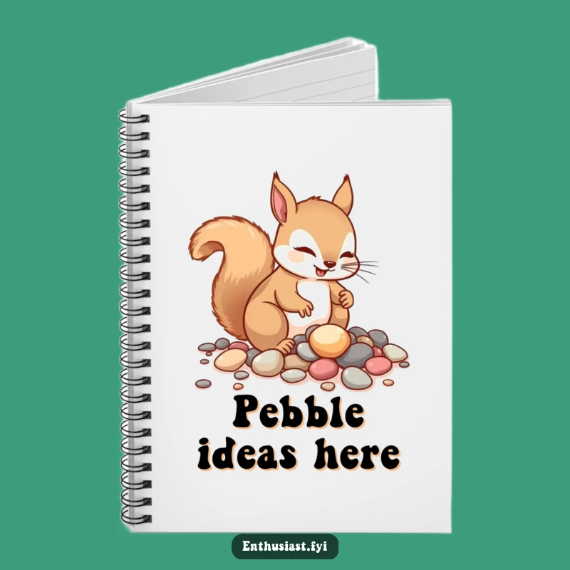 Funny Squirrel Notebook - Pebble Collector's Journal - Creative Funny Gift!