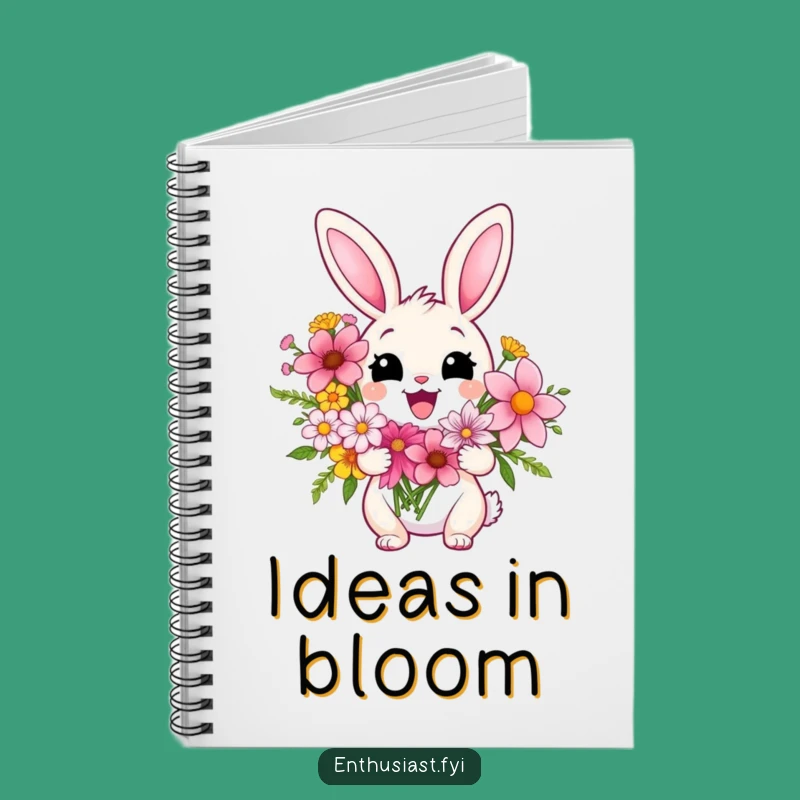 Funny Rabbit Garden Notes Notebook: Capture Your Thoughts with Floral Delight