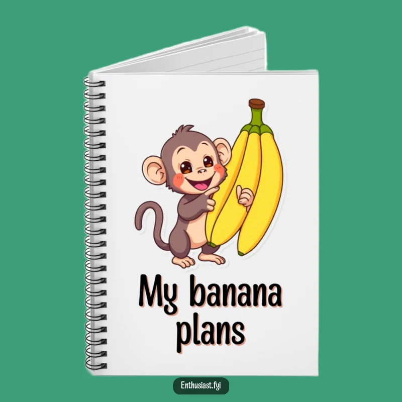 Funny Monkey Banana Notebook: Enthusiastic Primate Journal Gift