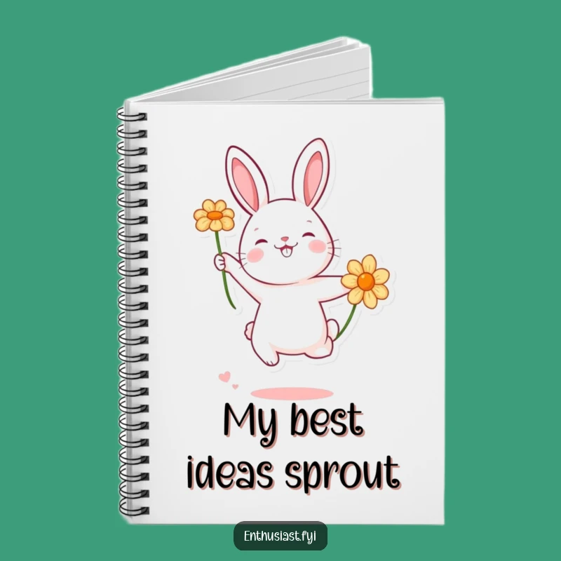 Funny Rabbit Flower Journal - Perfect Humorous Gift for Writers!