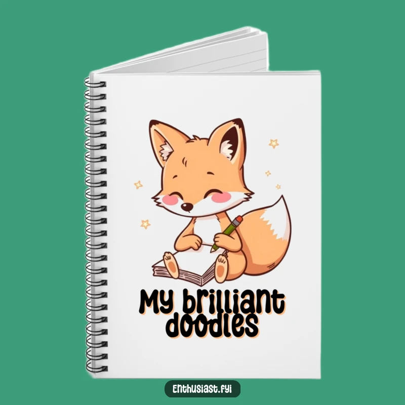 Funny Fox Sketching Notebook - Capture Ideas with a Playful Fox
