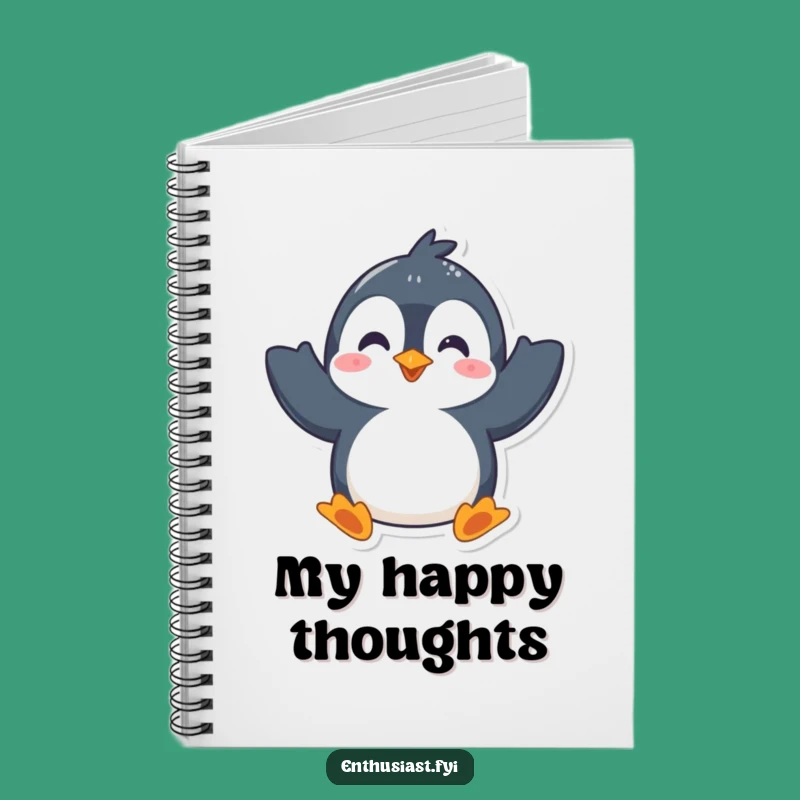 Funny Penguin Hello Notebook: Jot Down Your Thoughts with a Cheerful Wave