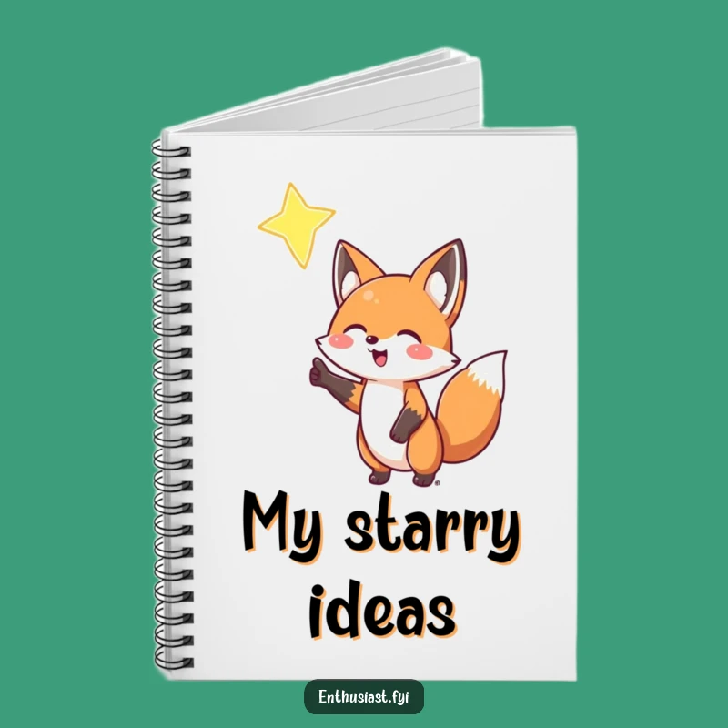 Funny Fox Star Notebook: Enthusiastic Celestial Journal Gift