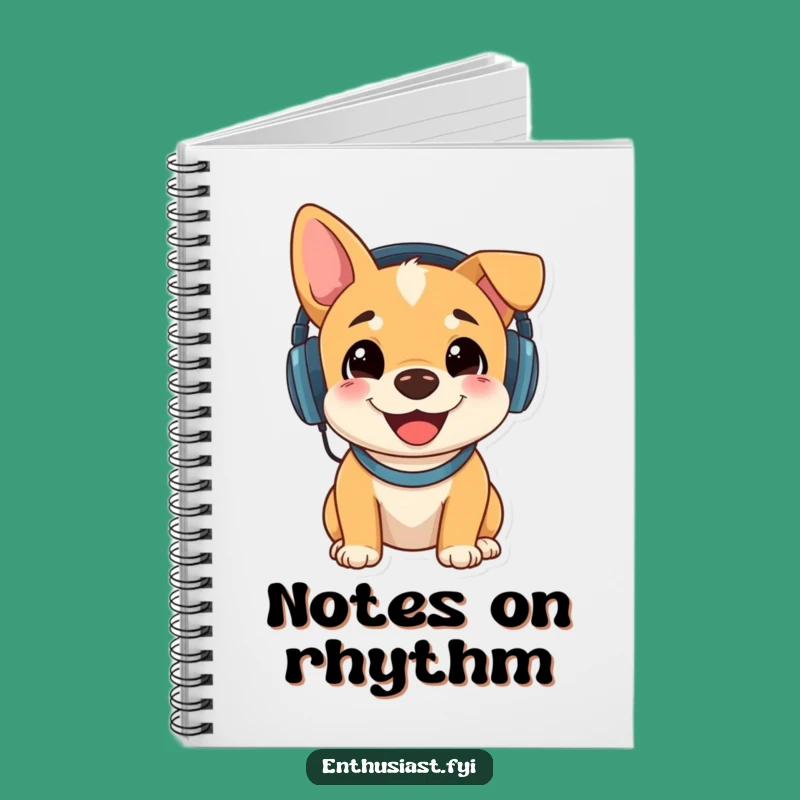 Funny Music Dog Notebook: Jot Down Notes While Jamming to Your Favorite Tunes