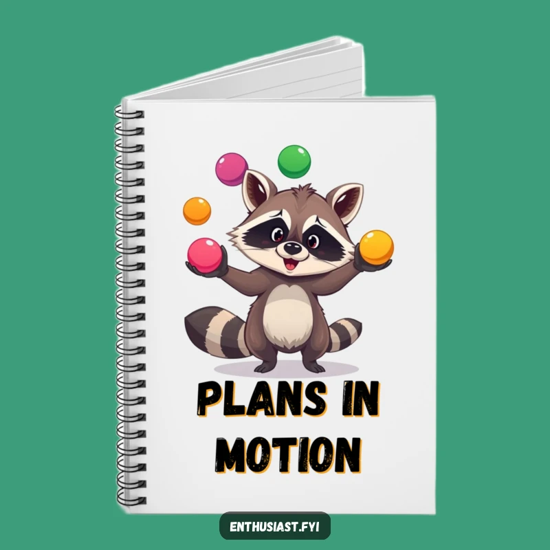 Funny Raccoon Juggling Notebook: Jot Down Ideas with Flair