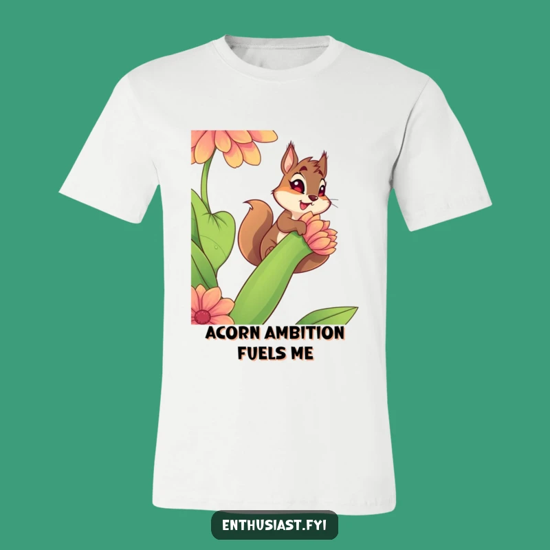 Funny Squirrel Climbing T-Shirt - Spirited Adventurer's Determined Tee