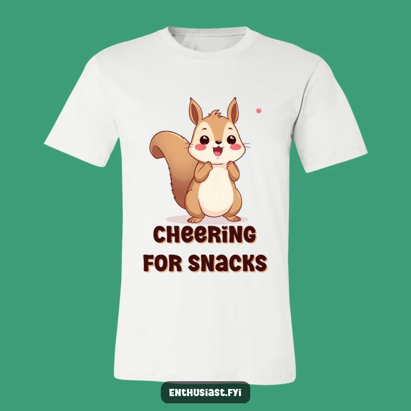 Funny Squirrel Pom-Pom T-Shirt: Show Your Team Spirit with Adorable Enthusiasm