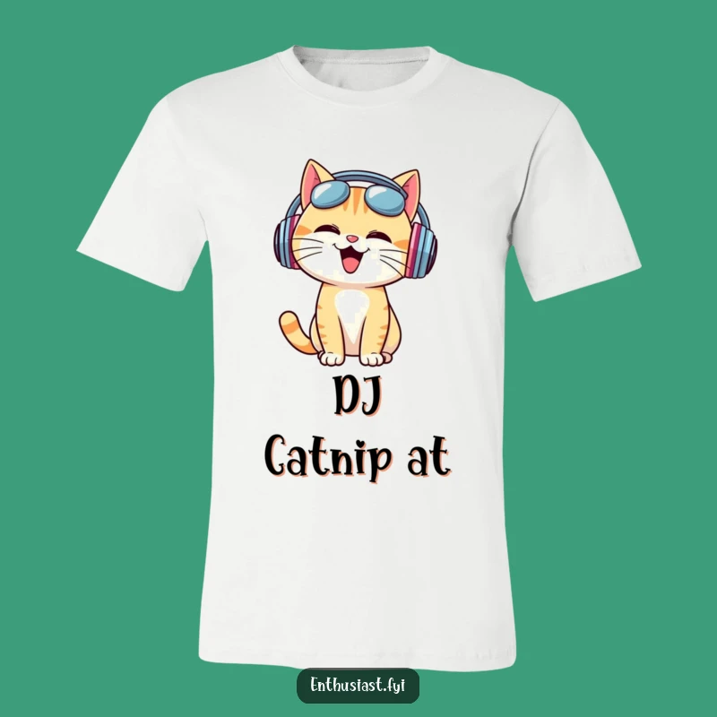 Funny Cat DJ T-Shirt - Show Off Your Musical Pawsitivity!