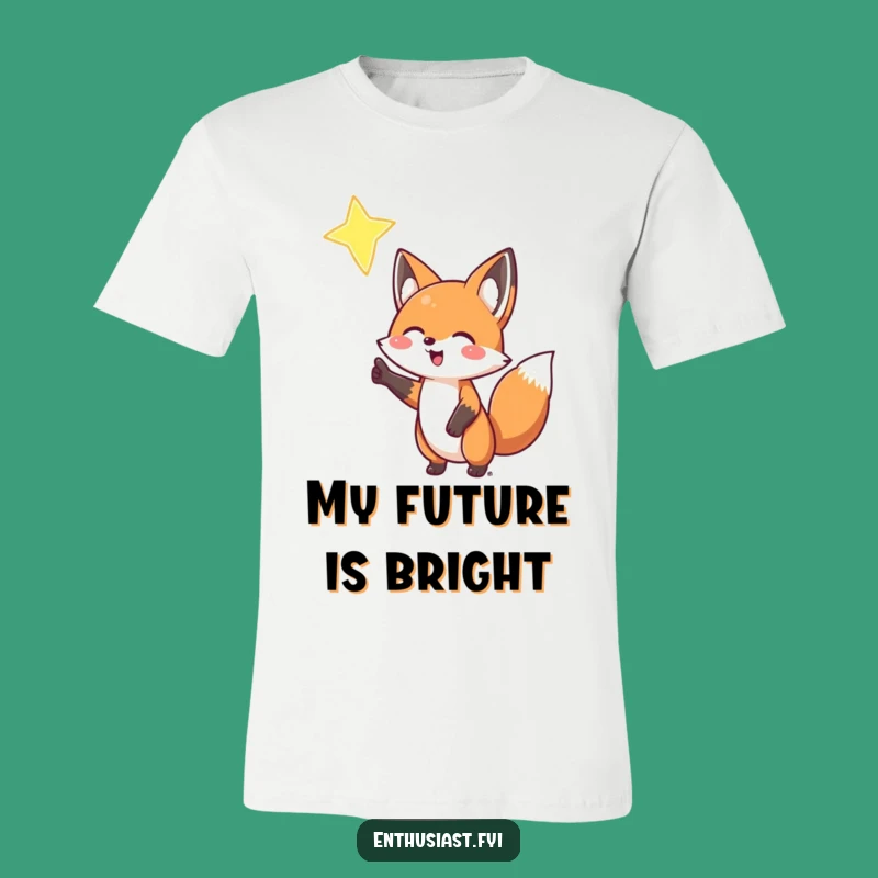 Funny Fox Star Tee: Enthusiastic Celestial Adventure T-Shirt Gift