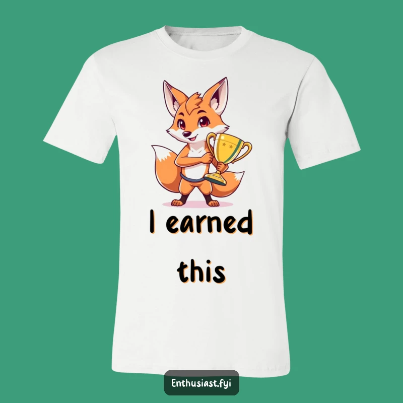 Funny Fox Victory Pose T-Shirt: Wear Your Triumph with This Hilarious Animal Tee