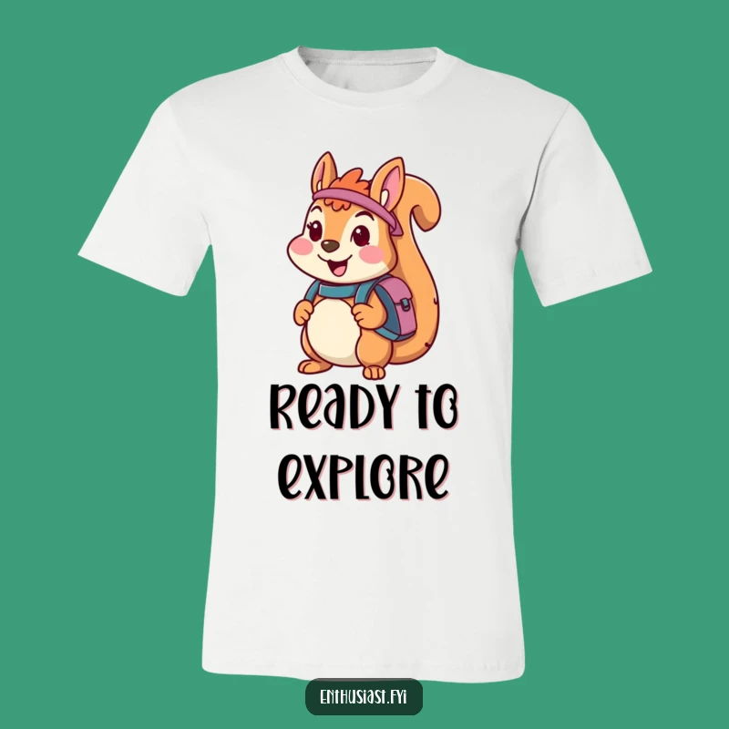 Funny Squirrel Explorer T-Shirt: Ready for Adventure with This Hilarious Woodland Tee
