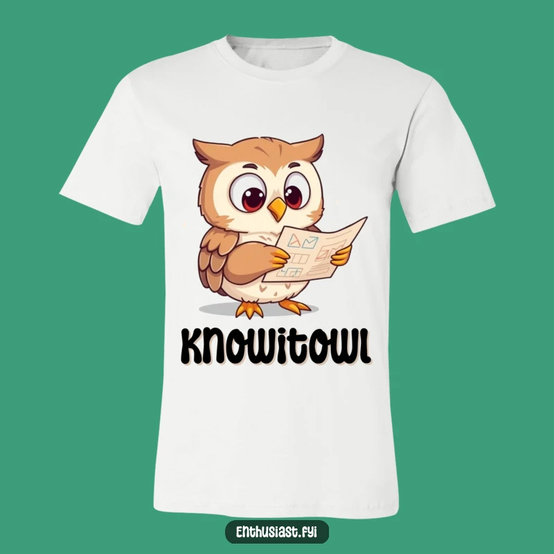 Funny T-Shirt: Eager Study Owl, Hilarious Gift for Bookworms
