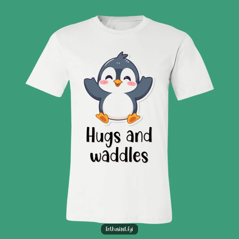 Funny Penguin Wave T-Shirt: Spread Joy with This Hilarious Waving Character Tee