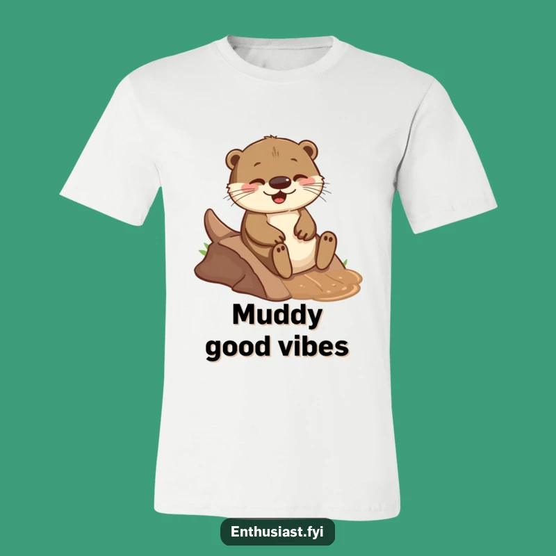 Funny Otter Slide T-Shirt: Joyful Splash, Humorous Gift for Playful Souls