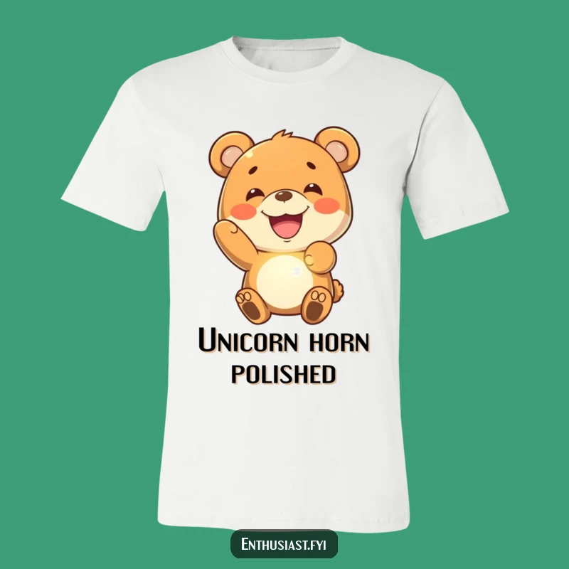 Funny Bear Grin T-Shirt: Glowing Object Fun: Amazing Gift!