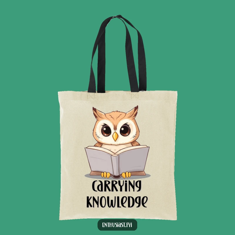 Funny Owl Book Lover Tote Bag: Carry Your Stories with Style
