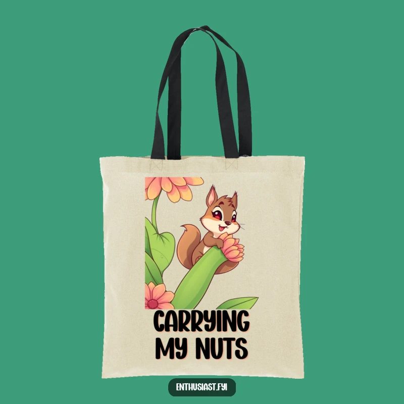 Funny Squirrel Climbing Tote Bag - Spirited Explorer's Carry-All Gift