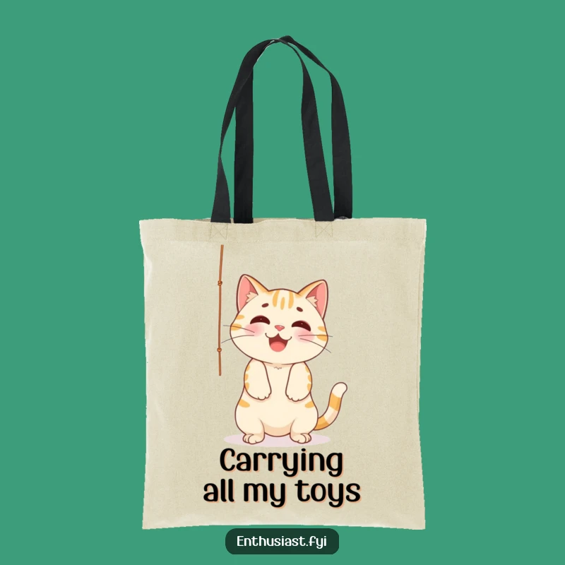 Funny Cat Tote Bag: Batting Kitty Fun, Great Funny Gift for Cat Owners