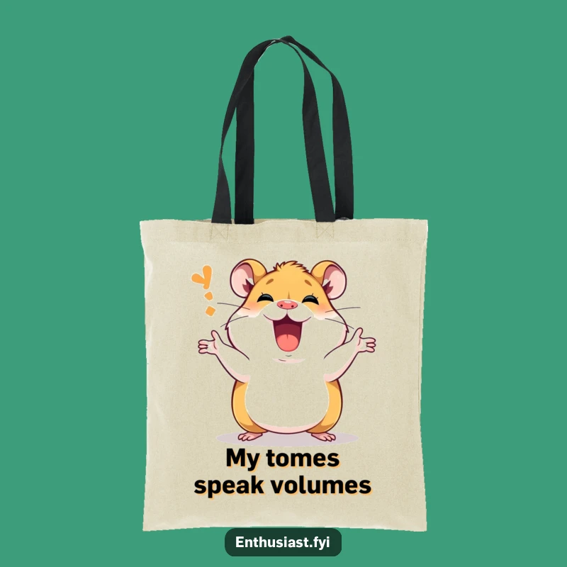 Funny Hamster Tote Bag: Passionate Explainer - Carry Your Ideas Gift!