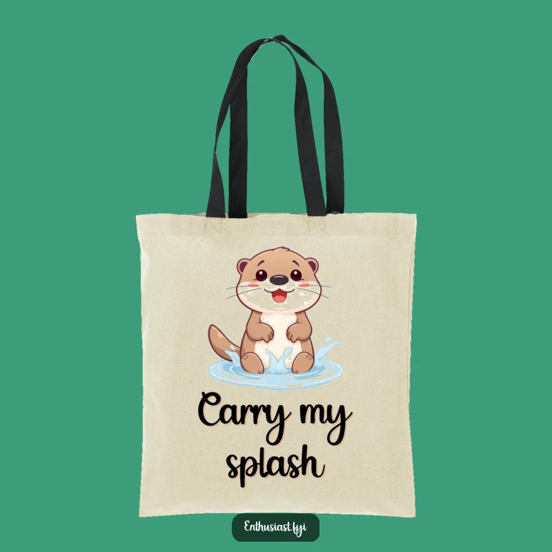 Funny Otter Tote Bag: Carry Your Joy with This Happy Character