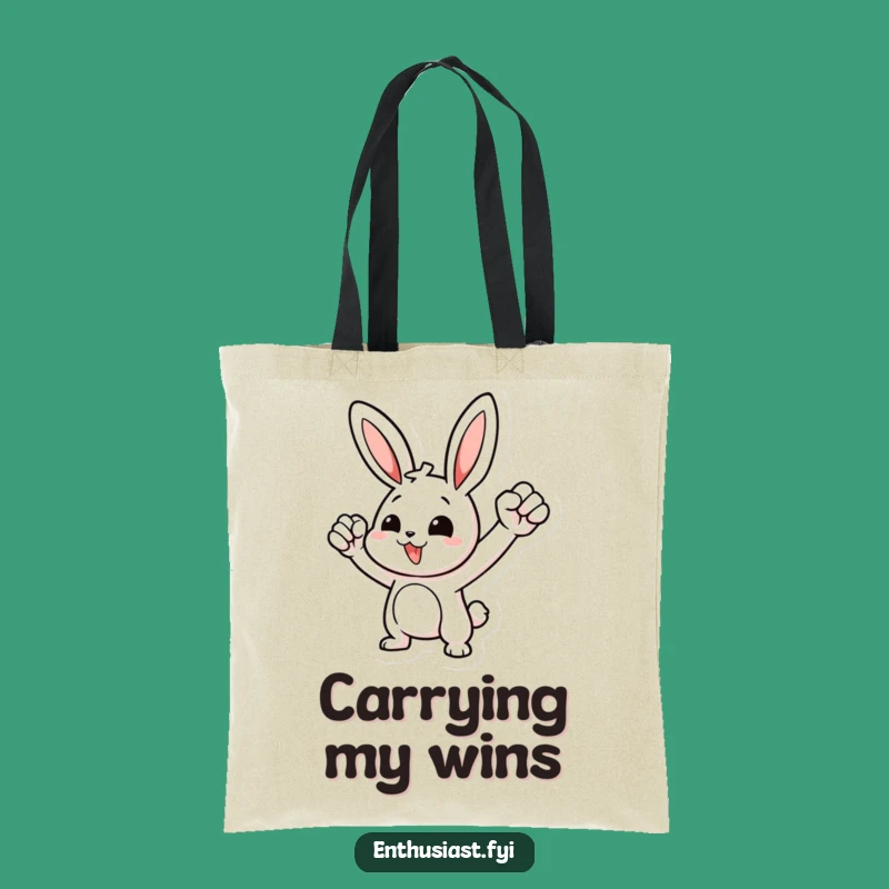 Funny Rabbit Motivation Tote Bag: Carry Your Goals with this Funny Gift!